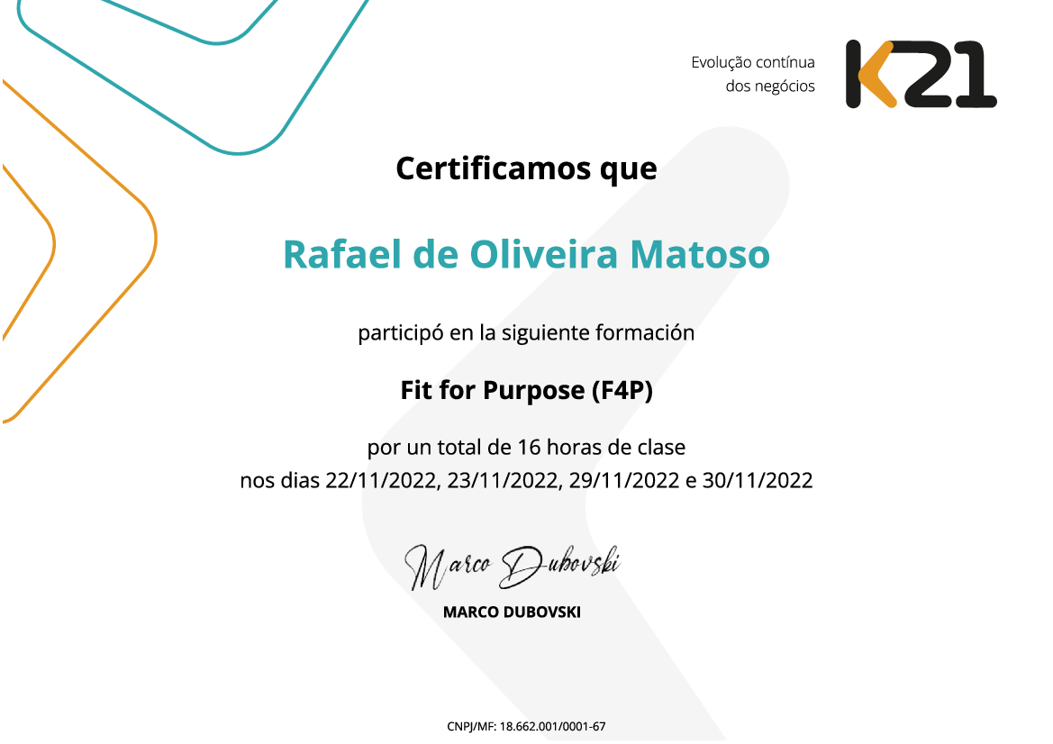 Certificado K21